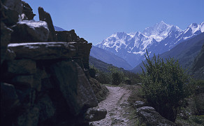 Passing Mani Wall to Langtang Himal