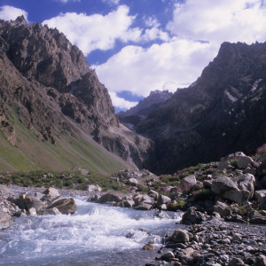 Rivulet Flowing Down Hanging Valley