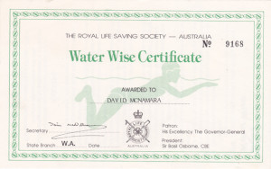 Water Wise Certificate