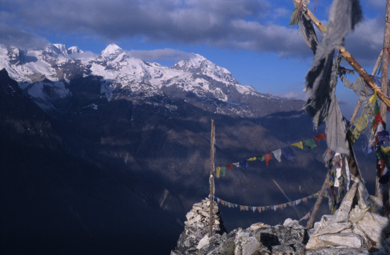 Prayer Flags Atop Langtang Trek Summit