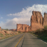 Driving into the Canyonlands