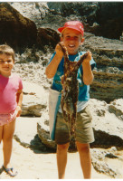 My sister and me with Rottnest Island Octupus