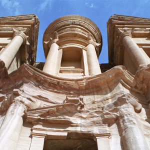 Looking Up at the Temple of el Deir