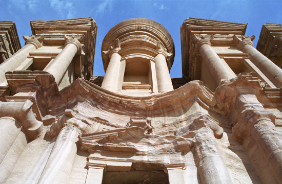 Looking Up at the Temple of el Deir