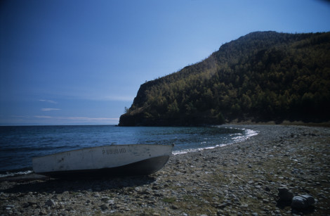 Shores of Olkhon Island on Baikal Lake