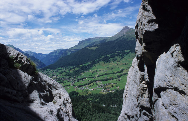 Peering Through a Gap in the Alps
