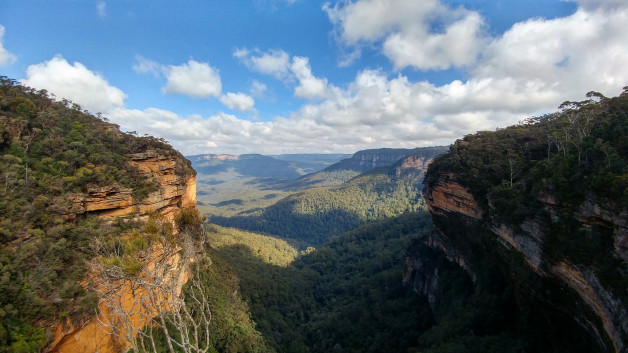 View of the Blue Mountains From Wentworth Falls