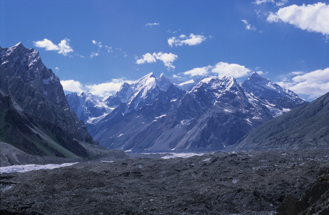 Crossing Batura Glacier