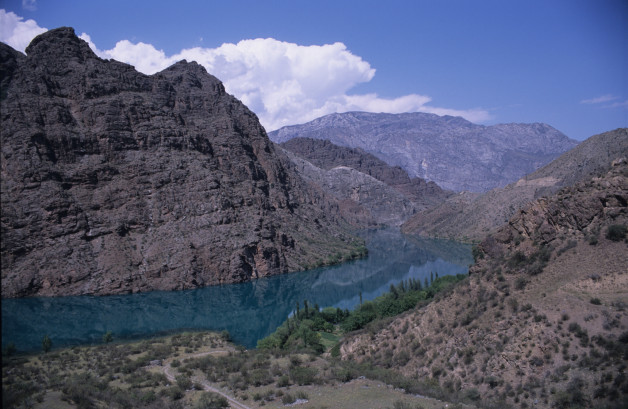 Nayrn River Feeding Toktogul Reservoir