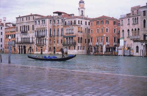 Venetian Gondolier on the Grand Canal