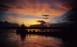 Anchoring for the Night on the Río Napo