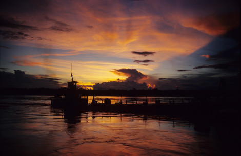 Anchoring for the Night on the Río Napo