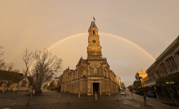 Double Rainbow Over Fremantle Town Hall