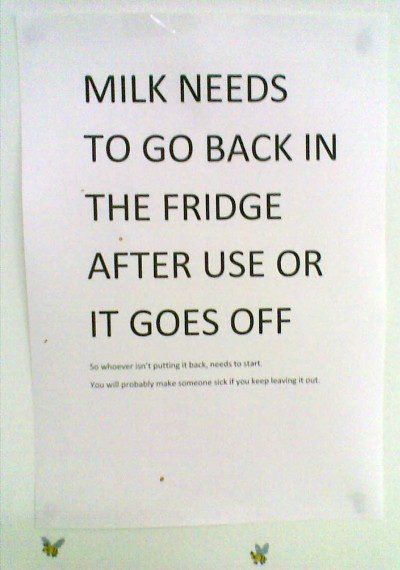 Milk Lives in the Fridge