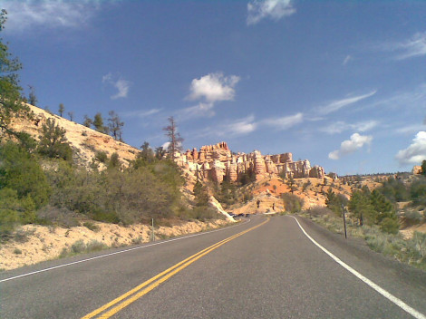 Entering Bryce Canyon