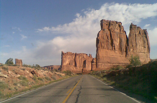 Driving into the Canyonlands