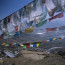 Monastic View Through Prayer Flags of Lhasa